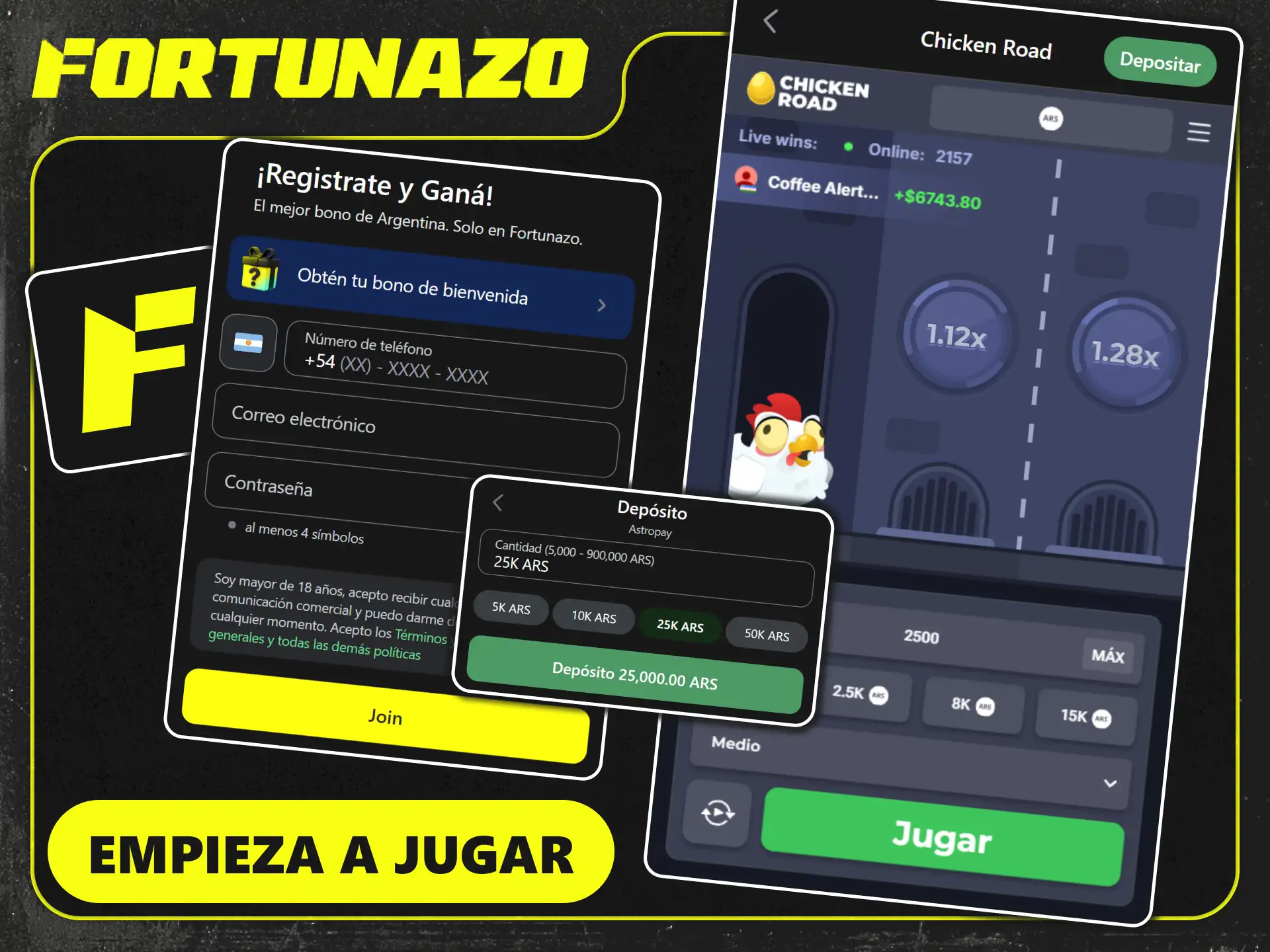 Empezá a jugar en la app siguiendo pasos Fortunazo.