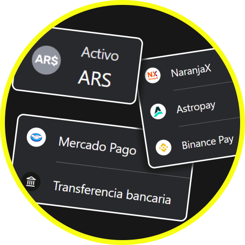 Operá con métodos de pago locales en pesos Fortunazo.